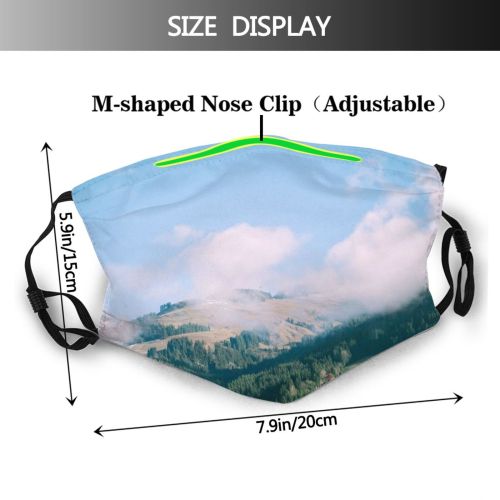 yanfind Idyllic Untouched Ecology Rough Greenery Mountain Highland Silent Daytime Solitude Magnificent Picturesque Dust Washable Reusable Filter and Reusable Mouth Warm Windproof Cotton Face