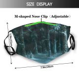 yanfind Ice Design Frost Landscape Frozen Rural Tree Scene Night Snow Forest Watercolor Dust Washable Reusable Filter and Reusable Mouth Warm Windproof Cotton Face