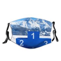 yanfind Podium Swiss Sport Second Competitive Ceremony Alps Range Snow Place Snowcapped Event Dust Washable Reusable Filter and Reusable Mouth Warm Windproof Cotton Face