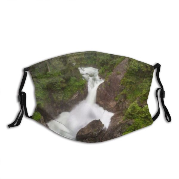 yanfind Canyon Fall Flow Poland Beautiful River Morskie National Forest Hiking Travel Waterfall Dust Washable Reusable Filter and Reusable Mouth Warm Windproof Cotton Face