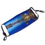 yanfind Lake Citylights Dawn Harbor Sea Port Urban River Modern Architecture Outdoors Dusk Dust Washable Reusable Filter and Reusable Mouth Warm Windproof Cotton Face