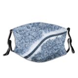 yanfind Drone Aerial Winding Point Landscape Frozen Solitude Tranquility Falling Tree Freshness Scene Dust Washable Reusable Filter and Reusable Mouth Warm Windproof Cotton Face