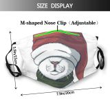 yanfind Isolated Santa Young Fashion Cat Kitty Christmas Cute Winter Cap Year Doodle Dust Washable Reusable Filter and Reusable Mouth Warm Windproof Cotton Face