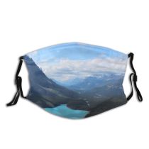 yanfind Ice Glacier Lake Daylight Hike Mountain Forest Clouds Mountains Peak Winter Valley Dust Washable Reusable Filter and Reusable Mouth Warm Windproof Cotton Face