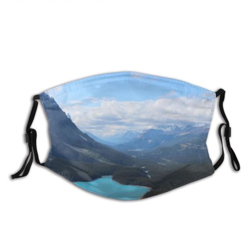 yanfind Ice Glacier Lake Daylight Hike Mountain Forest Clouds Mountains Peak Winter Valley Dust Washable Reusable Filter and Reusable Mouth Warm Windproof Cotton Face