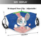 yanfind Cute Easter Hare Stars Unique Rabbit Baby Dancer Design Sweet Playing Pet Dust Washable Reusable Filter and Reusable Mouth Warm Windproof Cotton Face