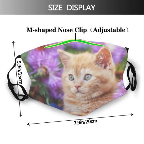 yanfind Lilac Garden Young Little Cat Kitty Cute Easter Natural Basket Tiny Summer Dust Washable Reusable Filter and Reusable Mouth Warm Windproof Cotton Face