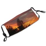 yanfind Night Sky Shadows Horizon Natural Beauty Sun Cloud Sunset Landscape Sky Afterglow Dust Washable Reusable Filter and Reusable Mouth Warm Windproof Cotton Face