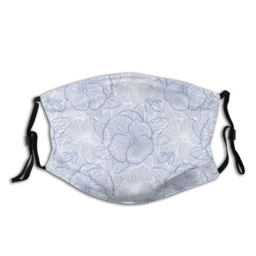 yanfind Abstract Garden Decor Flora Cute Seamless Natural Summer Vintage Ornament Blossom Design Dust Washable Reusable Filter and Reusable Mouth Warm Windproof Cotton Face