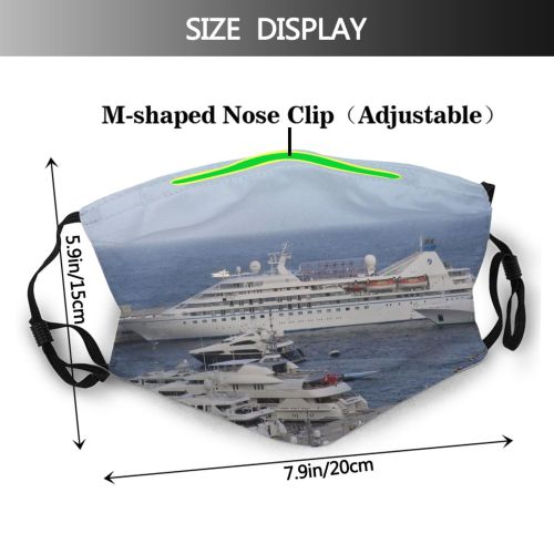 yanfind Marine Vehicle Ship Port Motor Sea Harbour Ship Seaport Marina Watercraft Naval Dust Washable Reusable Filter and Reusable Mouth Warm Windproof Cotton Face
