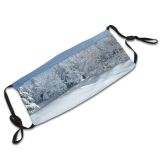 yanfind Winter Mountains Landscape Sky Plant Tree Plant Branch Frost Winter Natural Freezing Dust Washable Reusable Filter and Reusable Mouth Warm Windproof Cotton Face