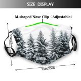 yanfind Public Frost Landscape Frozen Rural Polar Tree Scene Evergreen Snow Forest Wilderness Dust Washable Reusable Filter and Reusable Mouth Warm Windproof Cotton Face