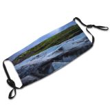 yanfind Lake Daylight Frosty Clouds River Mountains Snow Outdoors Sky Rocks Reflection Landscape Dust Washable Reusable Filter and Reusable Mouth Warm Windproof Cotton Face