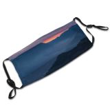 yanfind Idyllic Calm Dawn Forest Clouds Tranquil Mountains Misty Trees Hazy Sky Murky Dust Washable Reusable Filter and Reusable Mouth Warm Windproof Cotton Face