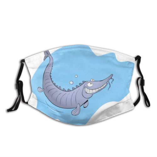 yanfind Crazy Isolated Shark Swim Lake Cute Menu Fishing Colorful Wildlife Cheerful Doodle Dust Washable Reusable Filter and Reusable Mouth Warm Windproof Cotton Face