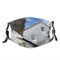 yanfind Wall Building Roof Window Sky Cottage Sunday Tree Rock Afternoon Property Slate Dust Washable Reusable Filter and Reusable Mouth Warm Windproof Cotton Face