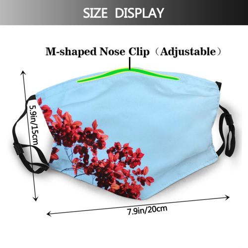 yanfind Spring Limb Autumn Branches Woody Leaves Branch Plant Branch Flower Flowering Leaf Dust Washable Reusable Filter and Reusable Mouth Warm Windproof Cotton Face