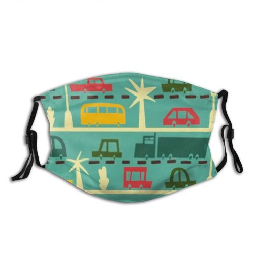 yanfind Abstract Road Lights Race Drive Cute Seamless Kid Trip Speed Car Child Dust Washable Reusable Filter and Reusable Mouth Warm Windproof Cotton Face