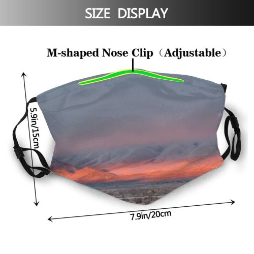 yanfind Winter Wintercounty Winter Natural Atmospheric Woody Landscape Sky Snow Winterscene Tree Wintersun Dust Washable Reusable Filter and Reusable Mouth Warm Windproof Cotton Face