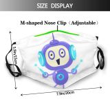 yanfind Isolated Cute Smiling Stick Big Humanized Cosmic Humanoid Calm Simple Technology Design Dust Washable Reusable Filter and Reusable Mouth Warm Windproof Cotton Face