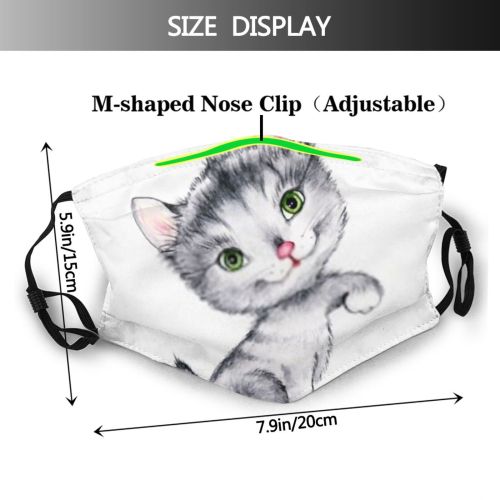 yanfind Pencils Isolated Lovely Cat Kitty Cute Child Artistic Beautiful Pretty Gift Art Dust Washable Reusable Filter and Reusable Mouth Warm Windproof Cotton Face