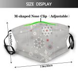 yanfind Ice Design Silver Snow Abstract Ornament Cultures Snowflake Crystal Digitally Temperature Winter Dust Washable Reusable Filter and Reusable Mouth Warm Windproof Cotton Face