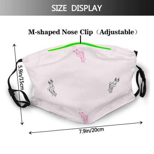 yanfind Abstract Elegant Bird Fashion Cute Feather Flamingo Seamless Summer Doodle Scribble Avian Dust Washable Reusable Filter and Reusable Mouth Warm Windproof Cotton Face