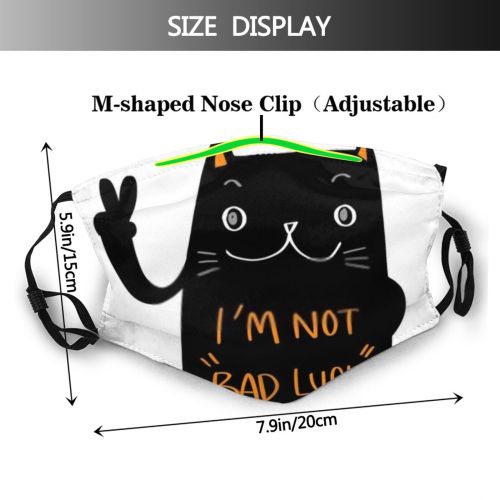 yanfind Fur Friday Halloween Hunter Cat Young Cute Bad Number Luck Scared Spooky Dust Washable Reusable Filter and Reusable Mouth Warm Windproof Cotton Face