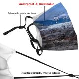 yanfind Ice Glacier Frozen Landscape Scenic Daylight Frost Outdoors Sky Snow Mountains Frosty Dust Washable Reusable Filter and Reusable Mouth Warm Windproof Cotton Face