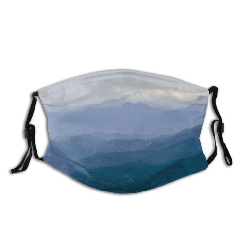 yanfind Idyllic Amazing Evening Wild Mountain Explore Twilight Highland Forest Silent Tranquil Dramatic Dust Washable Reusable Filter and Reusable Mouth Warm Windproof Cotton Face