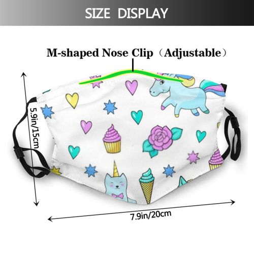 yanfind Patch Fashion Comic Cute Colorful Badge Emotions Doodle Flowers Stickers Embroidery Design Dust Washable Reusable Filter and Reusable Mouth Warm Windproof Cotton Face