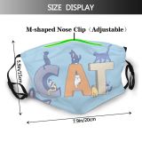 yanfind Isolated Happiness Emotional Cat Comic Cute Around Doodle Simple Design Sleeping Face Dust Washable Reusable Filter and Reusable Mouth Warm Windproof Cotton Face