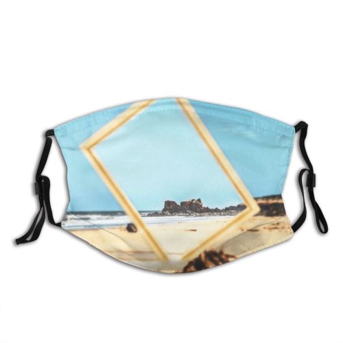 yanfind Idyllic Shore Coast Amazing Calm Seaside Shoreline Seacoast Rock Sea Summertime Coastline Dust Washable Reusable Filter and Reusable Mouth Warm Windproof Cotton Face
