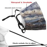 yanfind Idyllic Lake Sunset Norway Hike Dawn Storm Mountain Sea Scandinavia Clouds Tourism Dust Washable Reusable Filter and Reusable Mouth Warm Windproof Cotton Face