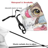 yanfind Isolated Bird Fashion Clipart Cute Girls Headphones Child Glasses Baby Beautiful Face Dust Washable Reusable Filter and Reusable Mouth Warm Windproof Cotton Face