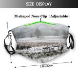 yanfind Rural Landscape Sky Tree Bosuta Frost Natural Winter Freezing Atmospheric Snow Area Dust Washable Reusable Filter and Reusable Mouth Warm Windproof Cotton Face