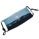 yanfind Ice Sunset Evening Dawn Forest Clouds Frozen Conifer Mountains Winter Snow Outdoors Dust Washable Reusable Filter and Reusable Mouth Warm Windproof Cotton Face