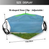 yanfind Flower Field Natural Albania Landscape Plant Wildflower Meadow Flower Grassland Landforms Shore Dust Washable Reusable Filter and Reusable Mouth Warm Windproof Cotton Face