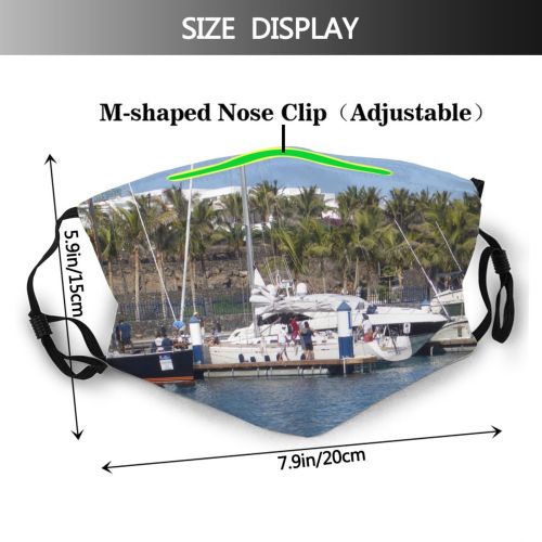 yanfind Marina Watercraft Harbor Marina Transportation Boats Waterway Sea Harbour Vehicle Boating Dock Dust Washable Reusable Filter and Reusable Mouth Warm Windproof Cotton Face