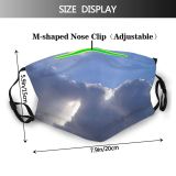 yanfind Meteorological Cloud Sunlight Sky Nice Sky Atmosphere Cumulus Light Atmospheric Sun Daytime Dust Washable Reusable Filter and Reusable Mouth Warm Windproof Cotton Face