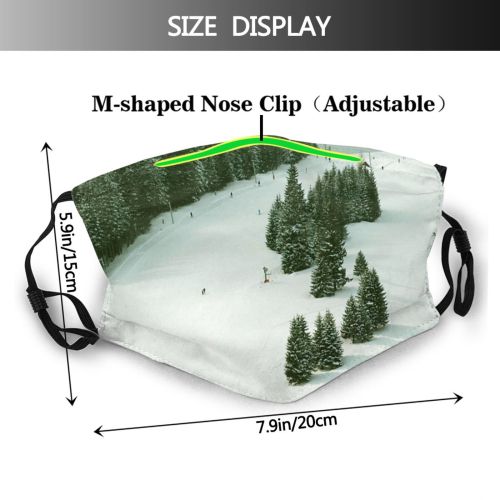 yanfind Fir Winter Geological Terrain Trees Slope Tree Plant Recreation Winter Snowboarding Snow Dust Washable Reusable Filter and Reusable Mouth Warm Windproof Cotton Face