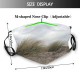 yanfind Gras Ecoregion Grass Netherlands Holland Tree Plant Family Dunes Duin Duinen Grass Dust Washable Reusable Filter and Reusable Mouth Warm Windproof Cotton Face