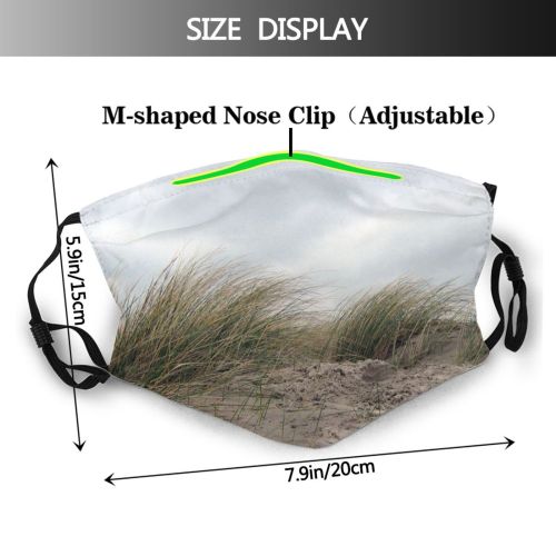 yanfind Gras Ecoregion Grass Netherlands Holland Tree Plant Family Dunes Duin Duinen Grass Dust Washable Reusable Filter and Reusable Mouth Warm Windproof Cotton Face
