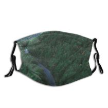 yanfind Idyllic Untouched Foliage Woodland Wild Mountain Explore Road Highland Way Forest Silent Dust Washable Reusable Filter and Reusable Mouth Warm Windproof Cotton Face