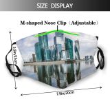 yanfind Financial Design Capital Skyscraper Downtown Cities Point Russian Glass District  Snow Dust Washable Reusable Filter and Reusable Mouth Warm Windproof Cotton Face