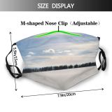 yanfind Norways Resources Horizon Winter Natural Sun Cloud Landscape Sky Snow Torvald Ski Dust Washable Reusable Filter and Reusable Mouth Warm Windproof Cotton Face