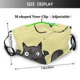 yanfind Crazy Romance Lovely Cat Goofy Cute Dot Kitty Cuteness Staring Doodle Child Dust Washable Reusable Filter and Reusable Mouth Warm Windproof Cotton Face