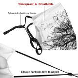 yanfind Winter Texture Limb Trunk Contrast Branches Woody Branch Sky Plant Organic Branch Dust Washable Reusable Filter and Reusable Mouth Warm Windproof Cotton Face