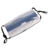 yanfind Idyllic Shot Footage Daytime Tranquil Drone Scenery Mountains Misty Outdoors Hazy Sky Dust Washable Reusable Filter and Reusable Mouth Warm Windproof Cotton Face