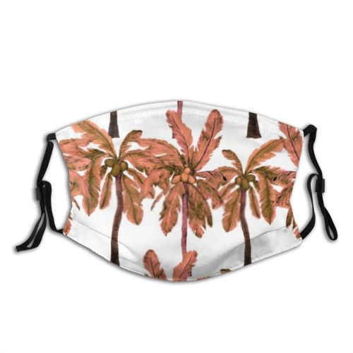 yanfind Abstract Hawaiian Bird Fashion Flora Cute Hawaii Seamless Colorful Trendy Summer Vintage   Dust Washable Reusable Filter and Reusable Mouth Warm Windproof Cotton Face
